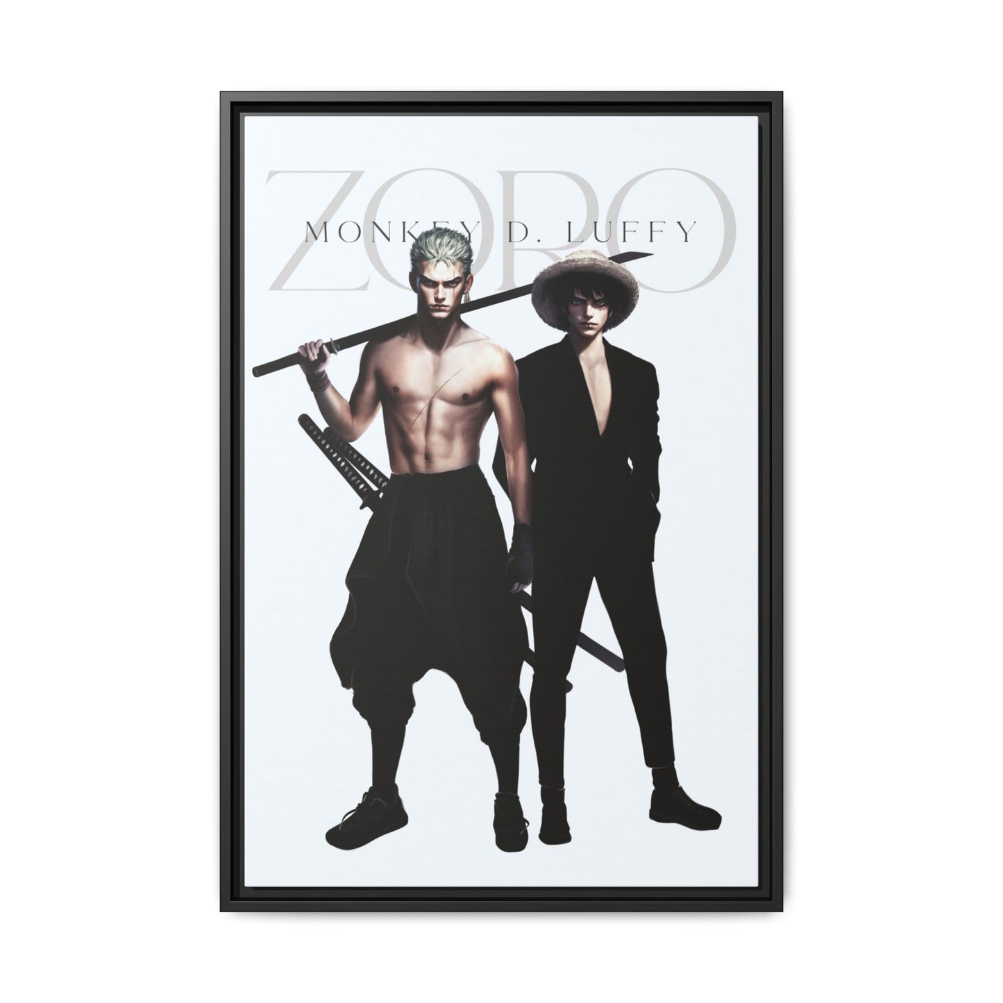 Framed Canvas - Zoro & Luffy