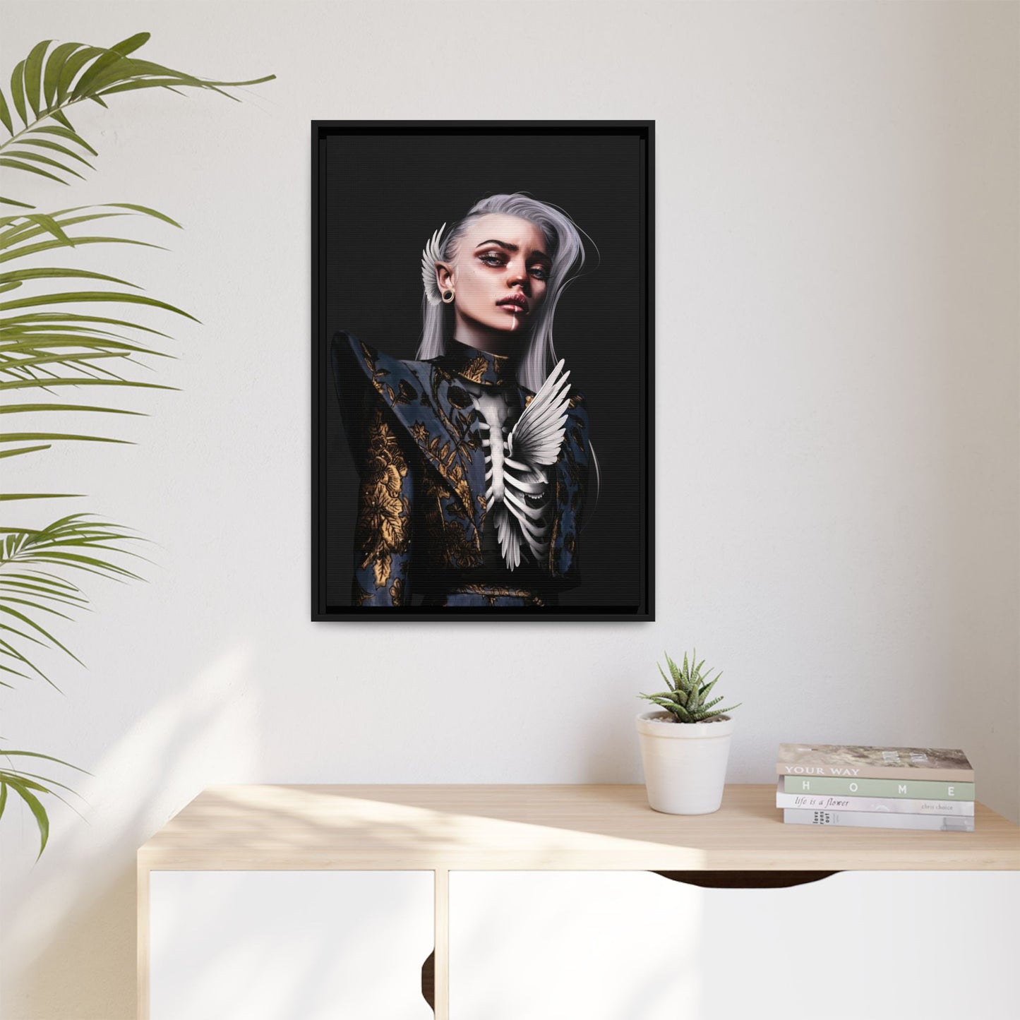 Framed Canvas - Bird Or Cage