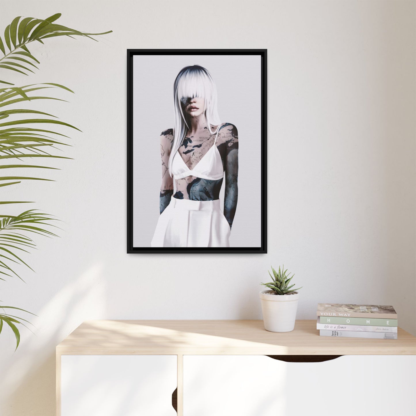 Framed Canvas - The Map