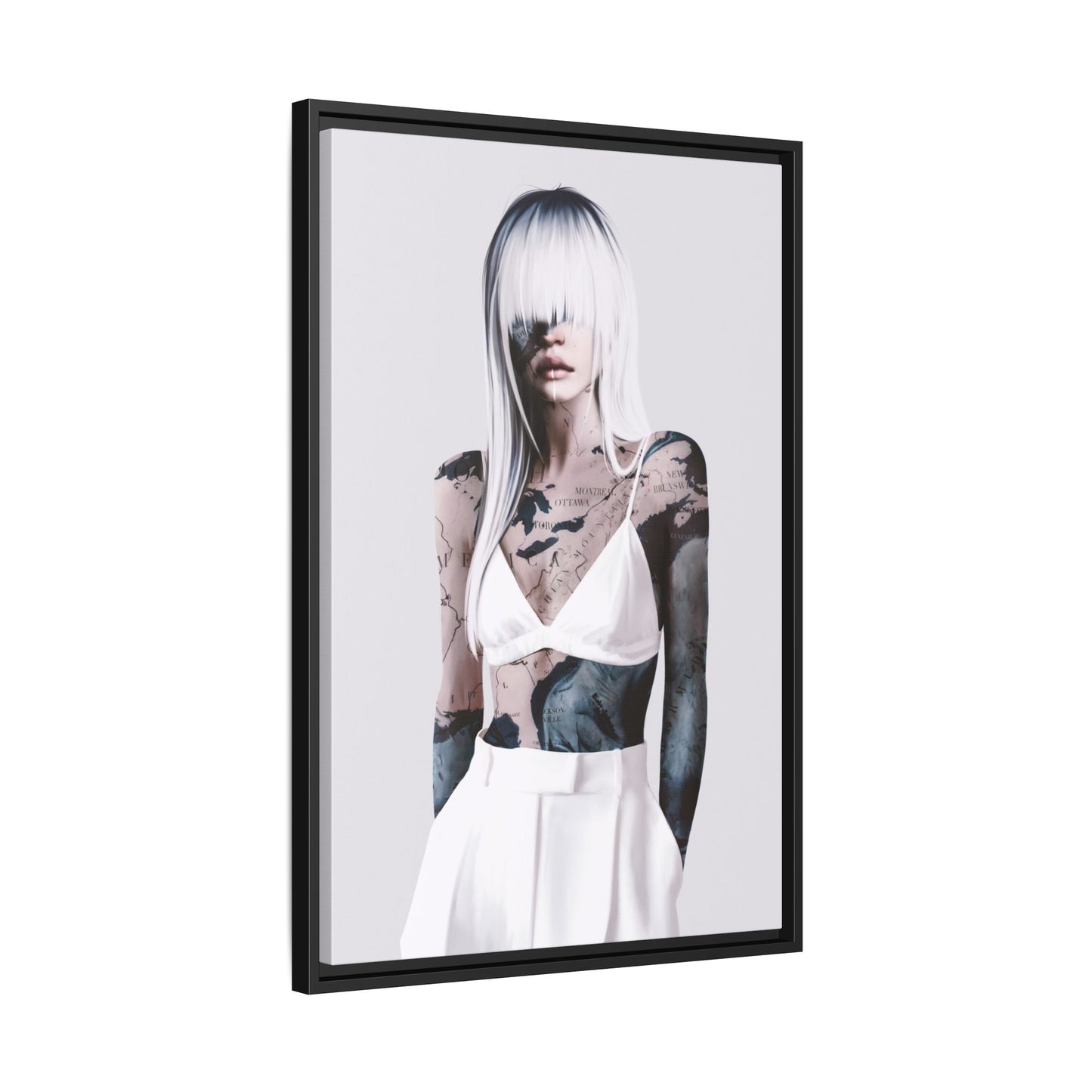 Framed Canvas - The Map