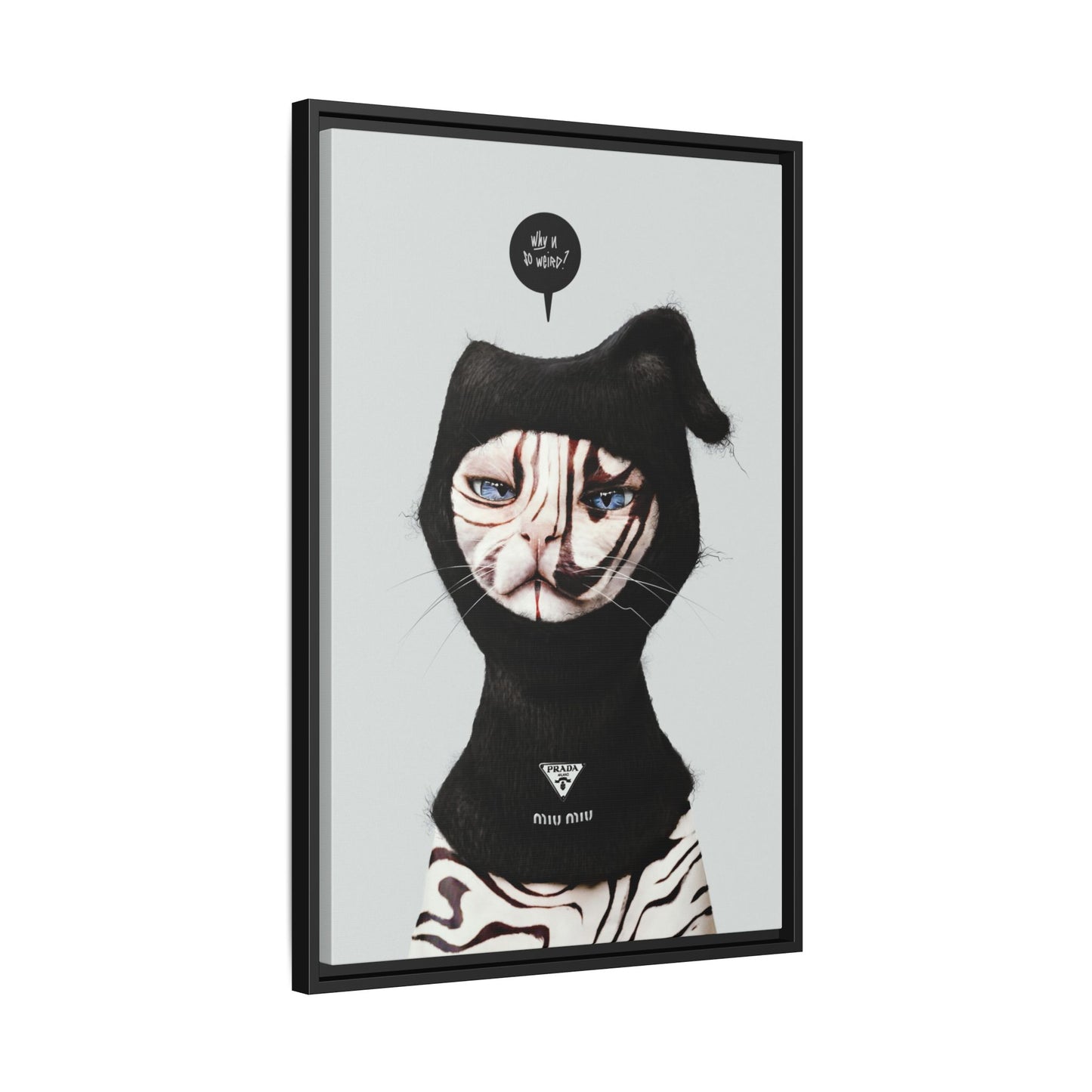 Framed Canvas - Why U So Weird?