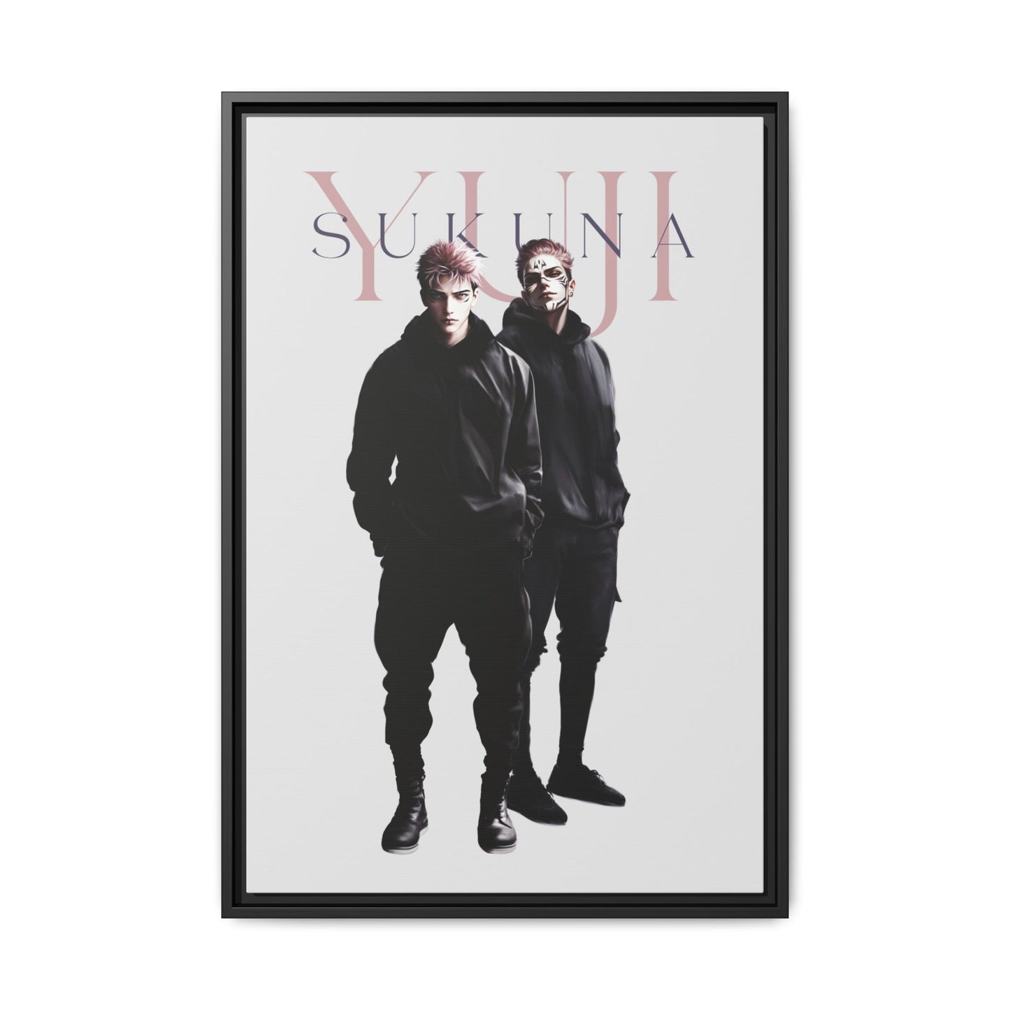 Framed Canvas - Yuji and Sukuna