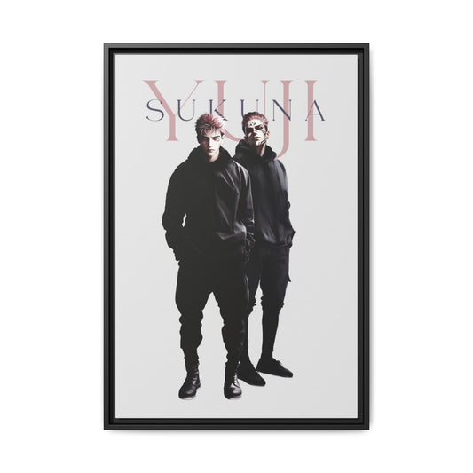 Framed Canvas - Yuji and Sukuna
