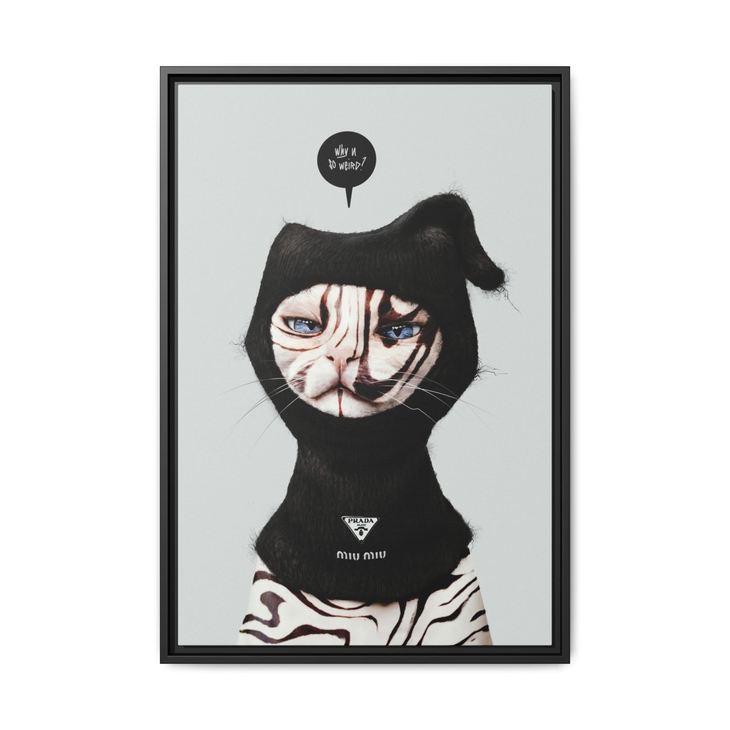 Framed Canvas - Why U So Weird?