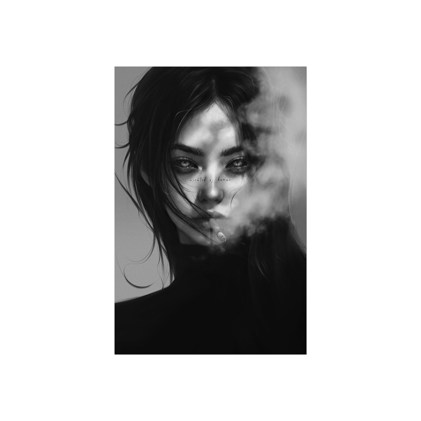Fine Art Print - Created By Human BnW