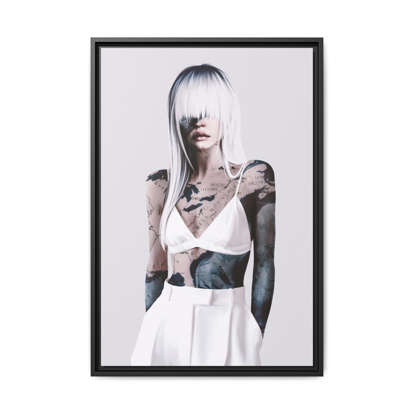 Framed Canvas - The Map