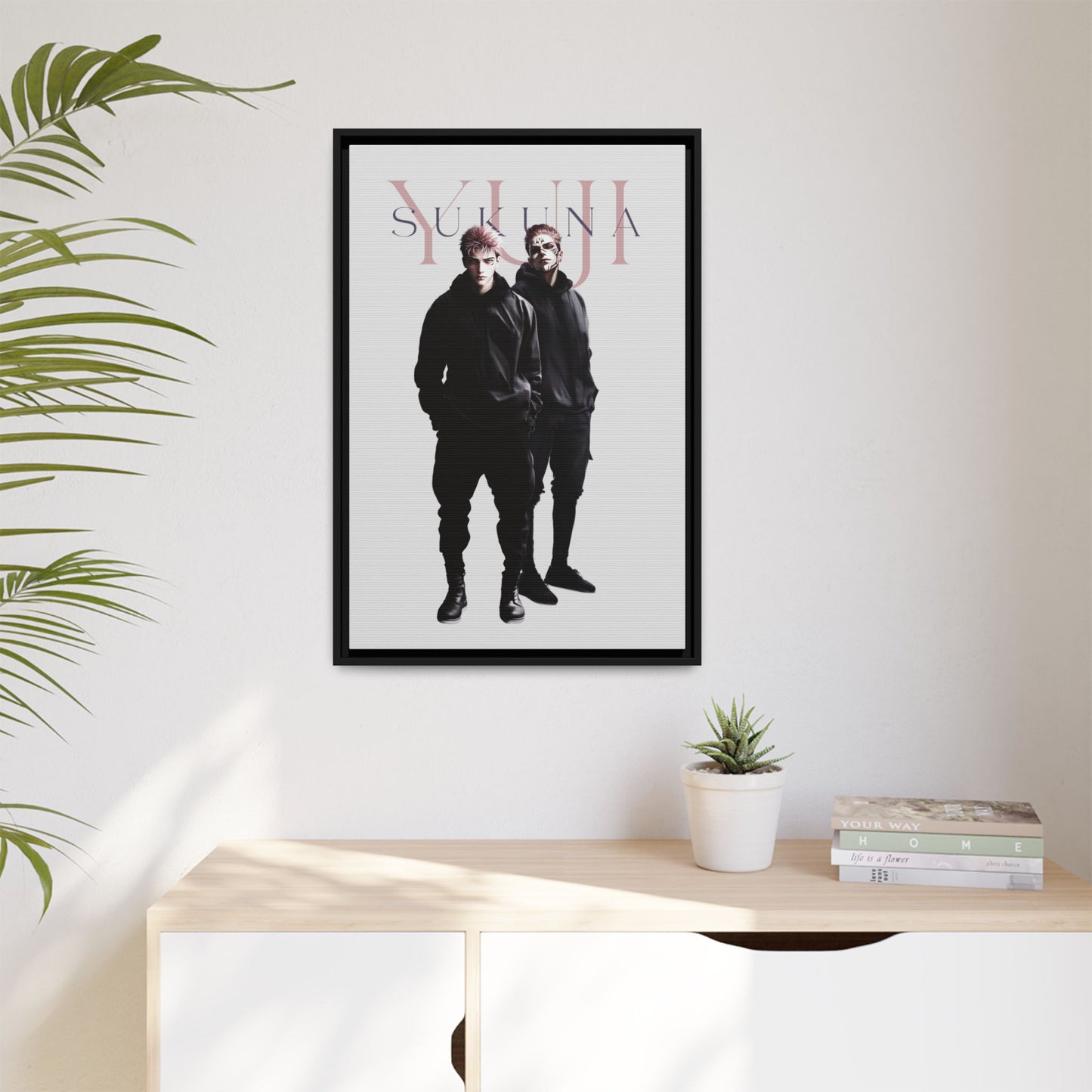 Framed Canvas - Yuji and Sukuna